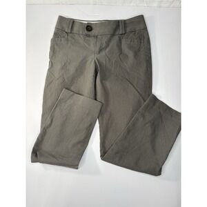 Banana Republic Women's Dress Pants Size 2 Gray Taupe Stretch Cotton Blend Care